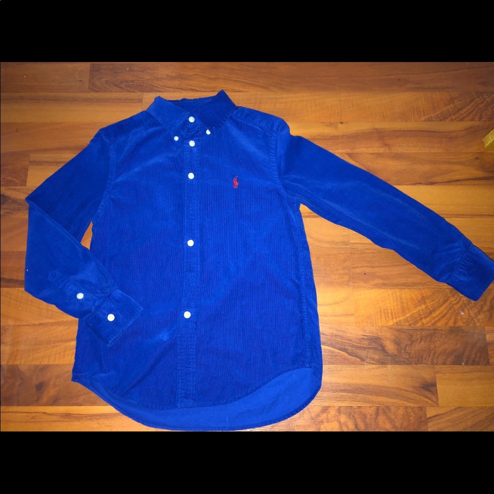 Ralph Lauren Kids Blue Corduroy Shirt